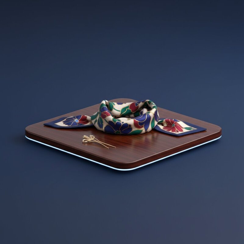 Pañuelo de Seda Estampado