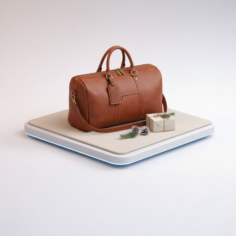 Leather Travel Weekender Bag