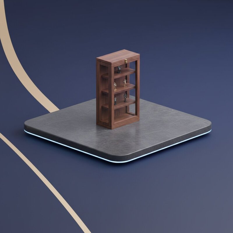 Vitrina de Madera para Miniaturas
