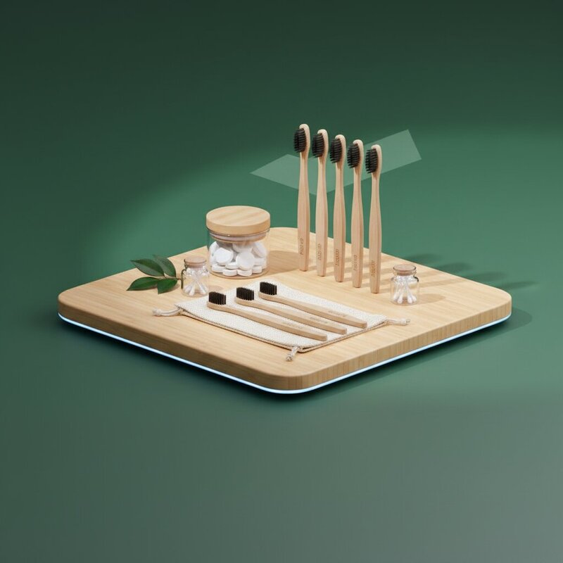 Bamboo Toothbrush Set