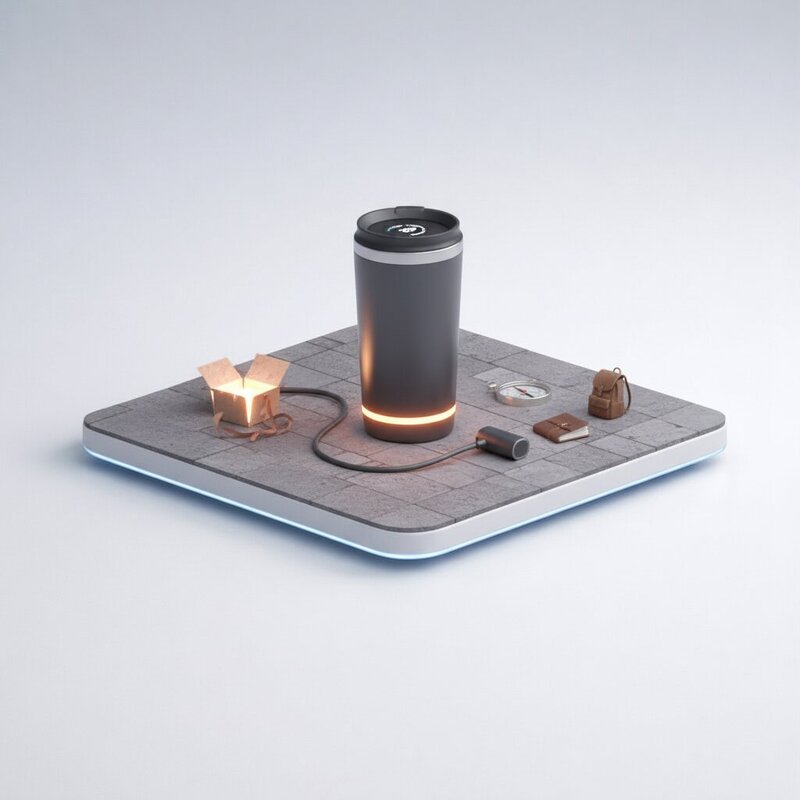 Smart thermos with heating