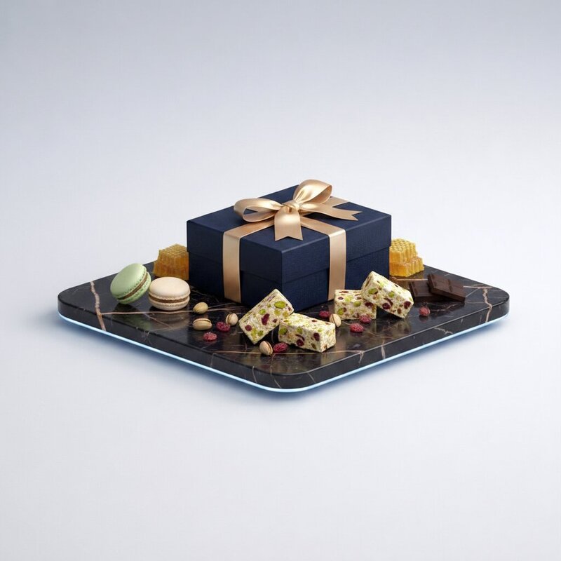 Caja de Turrón Blando con Pistachos y Arándanos
