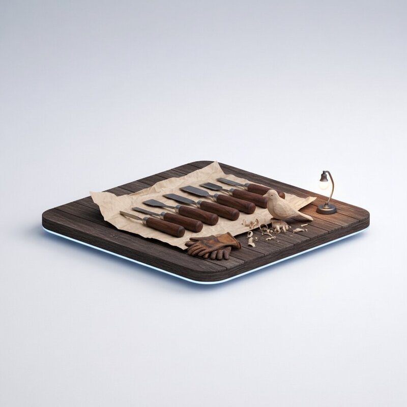 Juego de gubias para tallar madera