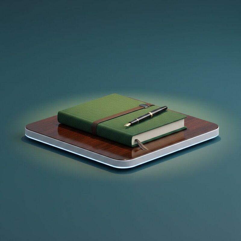Elegant Fabric-Cover Notebook