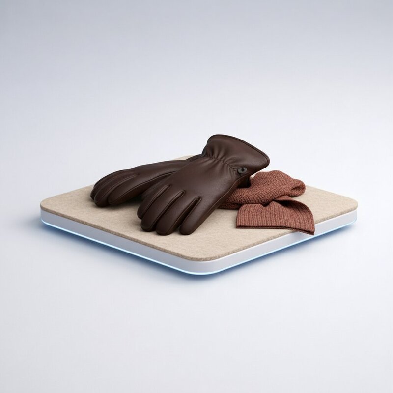 Кожаные перчатки с подогревом