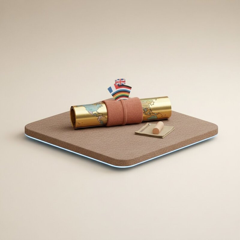 Mapa del Mundo para Rascar con Bandera