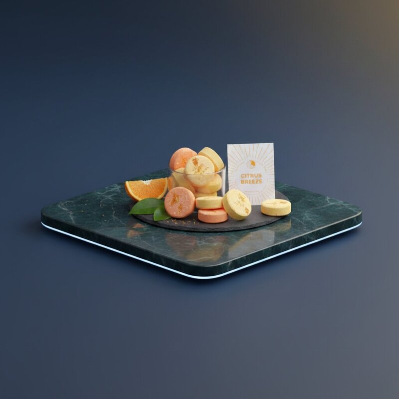 Fizzy Shower Bomb Set "Citrus Breeze"