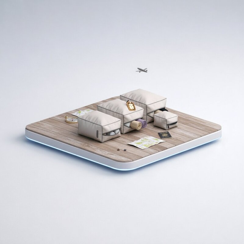 Compression packing cubes