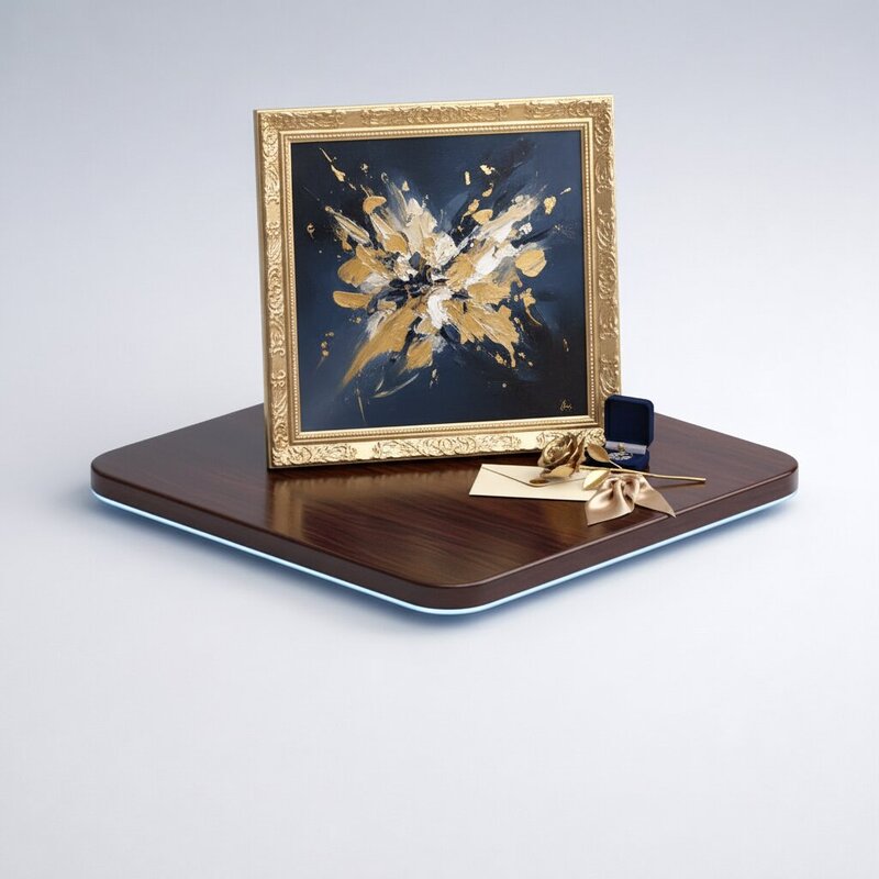 Абстрактная картина маслом в раме