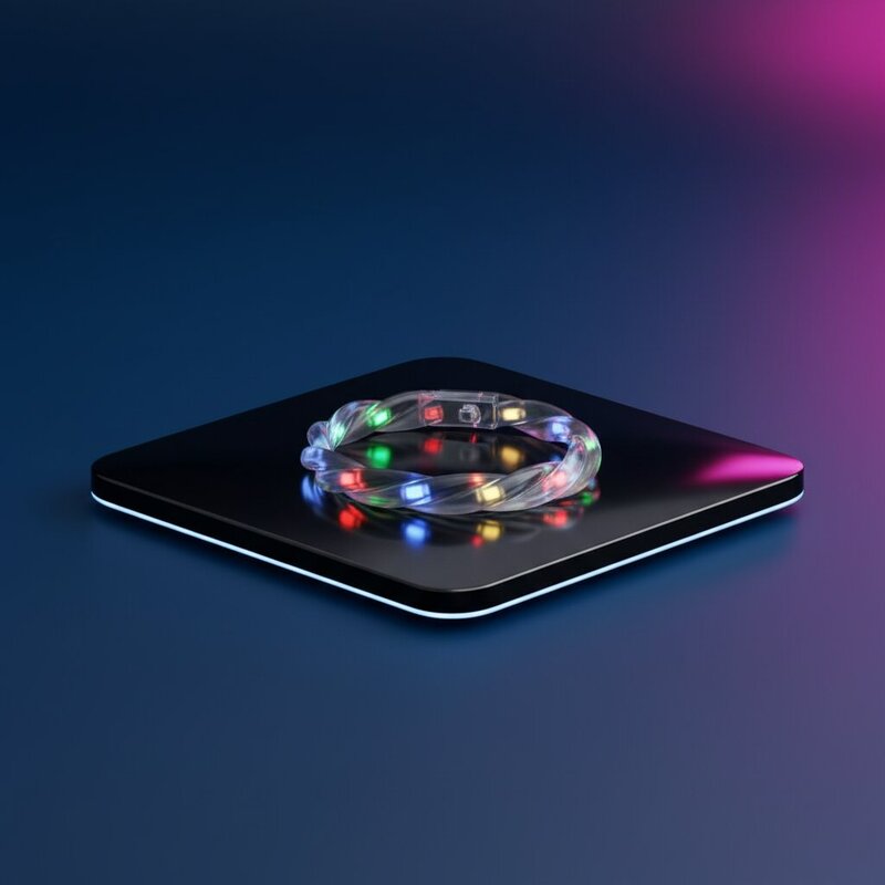 Силиконовый браслет с LED