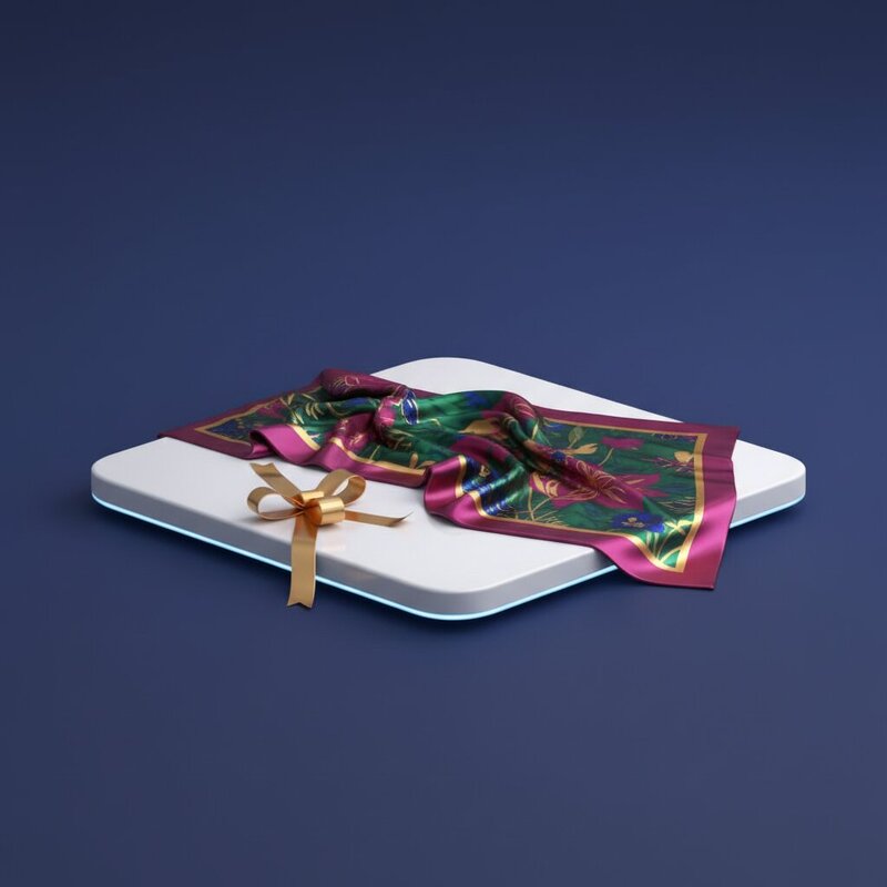 Сатиновый шарф