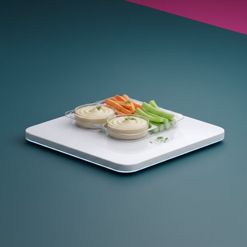 Hummus en Porción con Palitos de Verdura