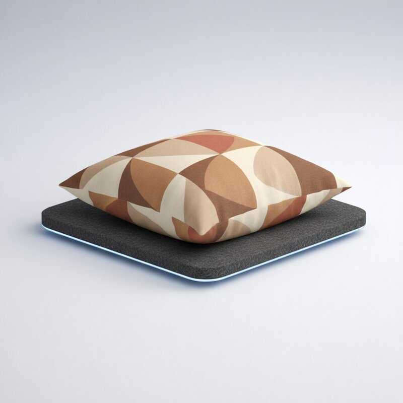 Decorative pillow with geometric print