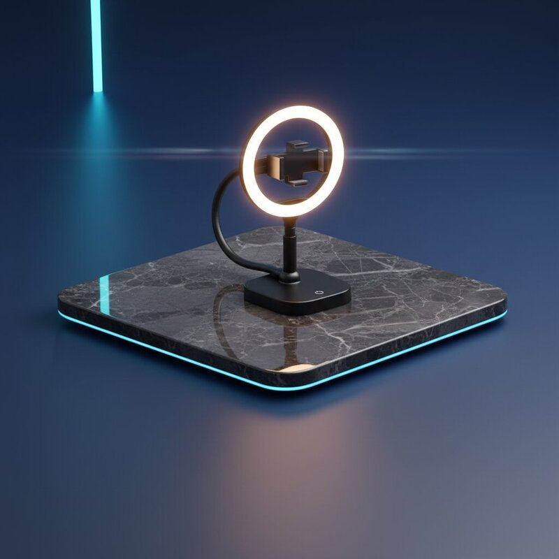 Soporte para Teléfono con Luz Anular