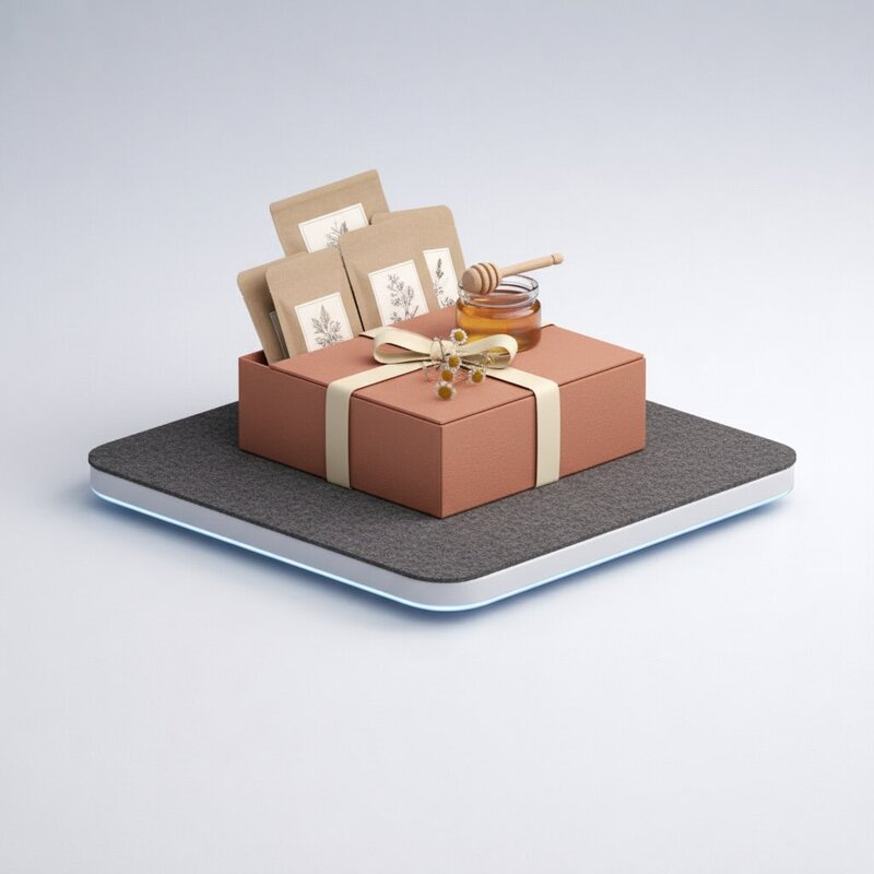 Подарочная коробка с успокаивающим чаем и мёдом