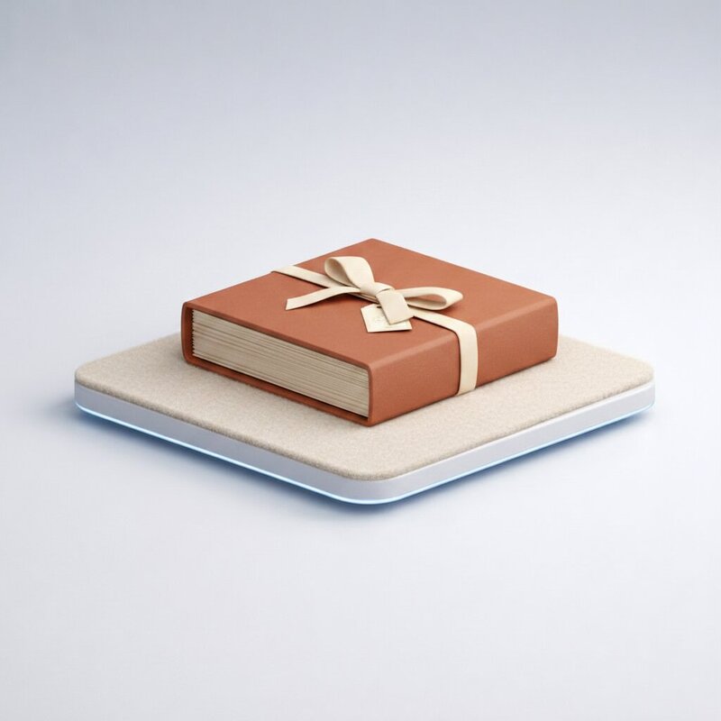 Leather Scrapbook Photo Album in Gift Box