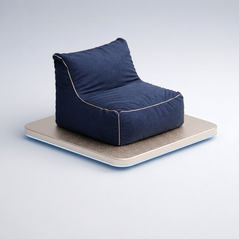 Large Designer Pouf Armchair