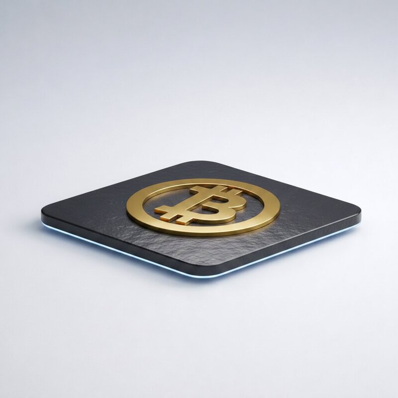Vinyl Sticker with Bitcoin Symbol