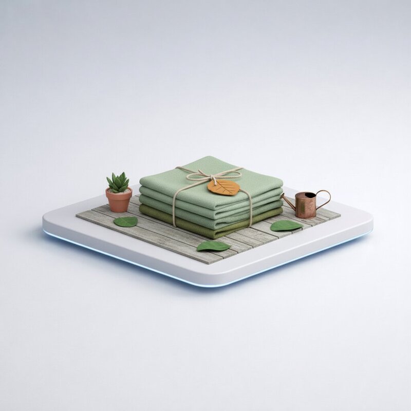 Зеленые салфетки для ухода