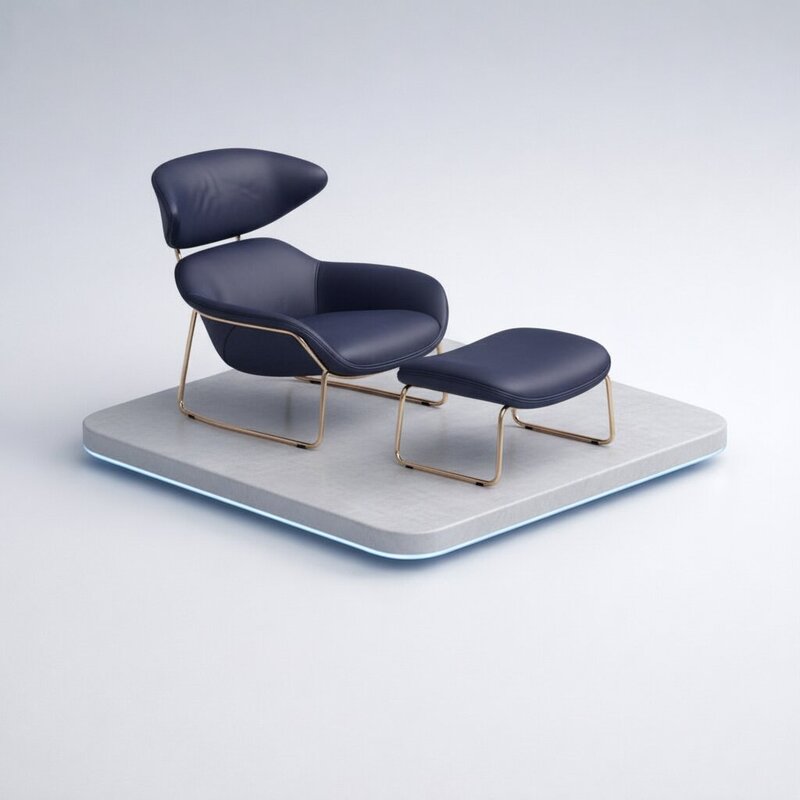 Дизайнерское кресло с оттоманкой