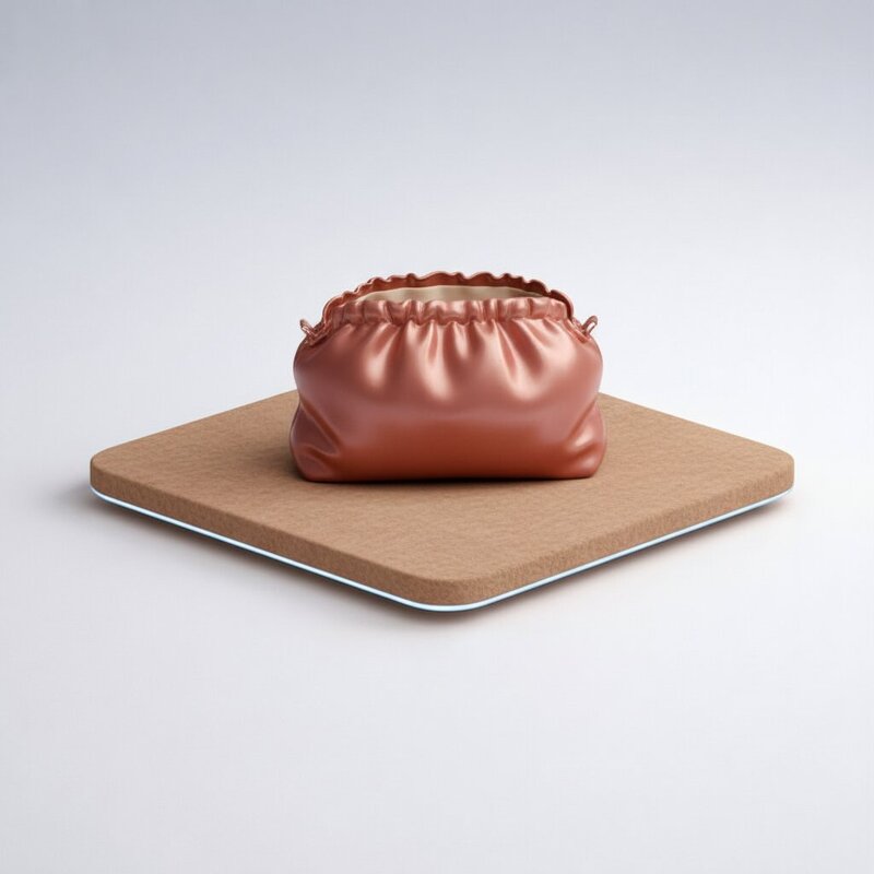 Neceser de satén para cosméticos