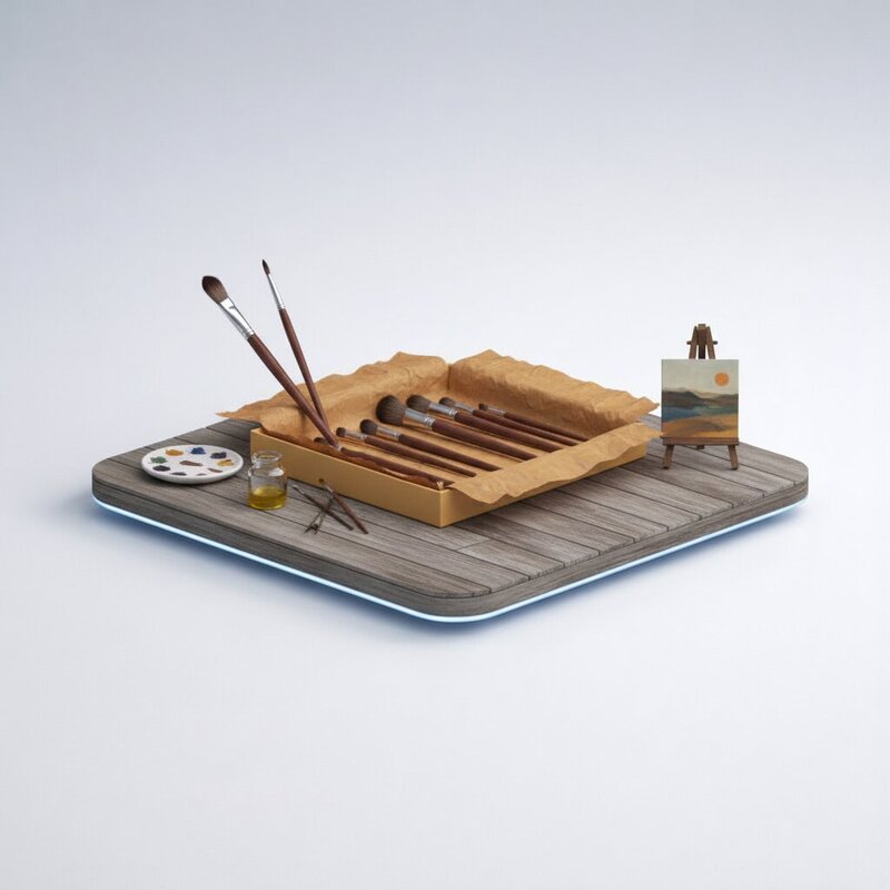 Juego de pinceles para pintura