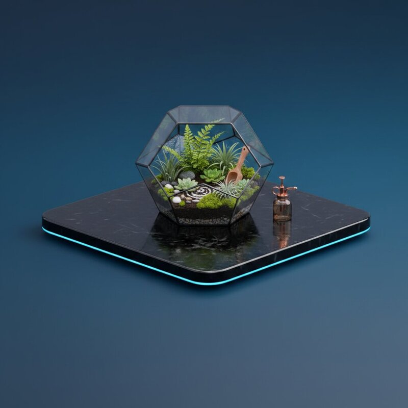Geometric Glass Terrarium