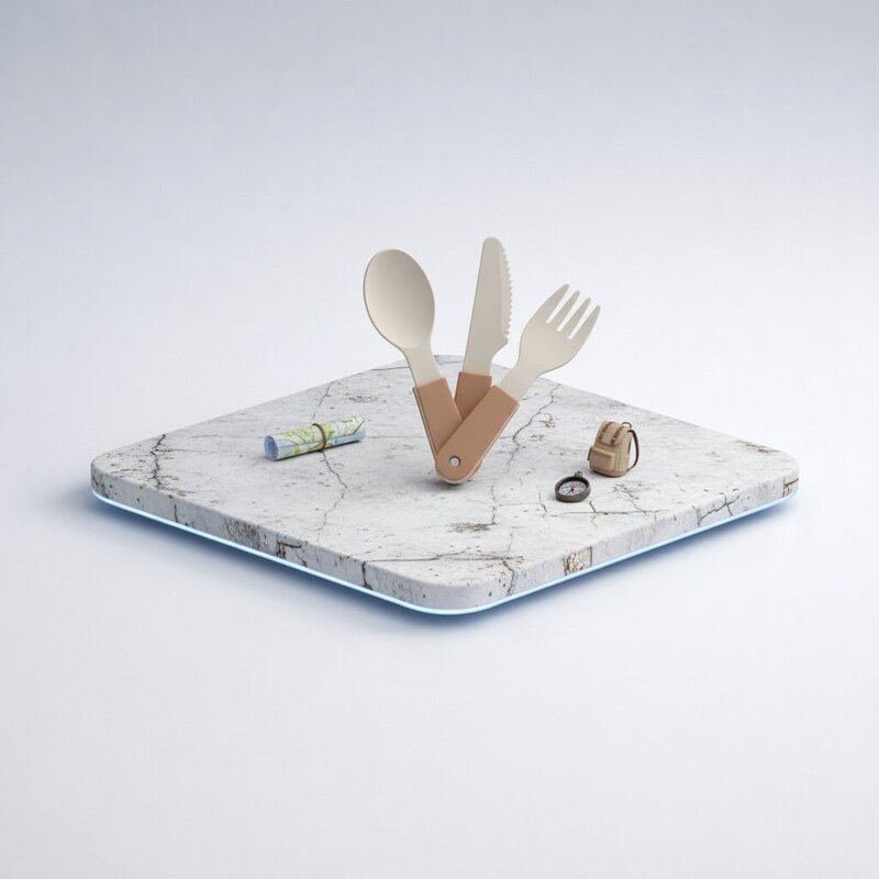 Silicone foldable utensils