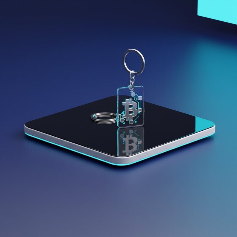 Acrylic Keychain with Crypto Symbol