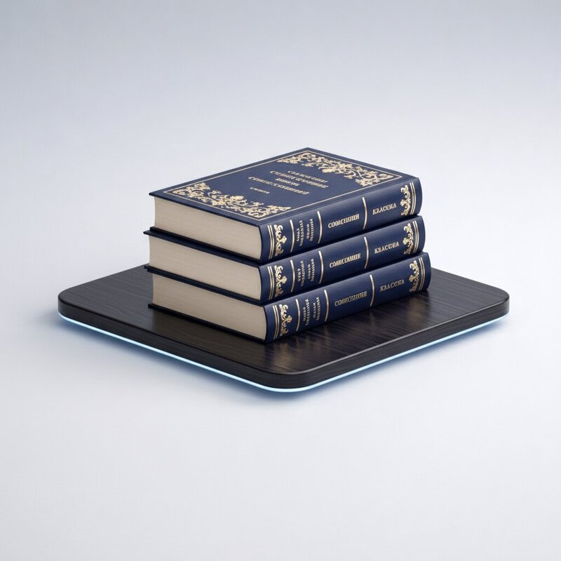 Leather-Bound Collection of Literary Works