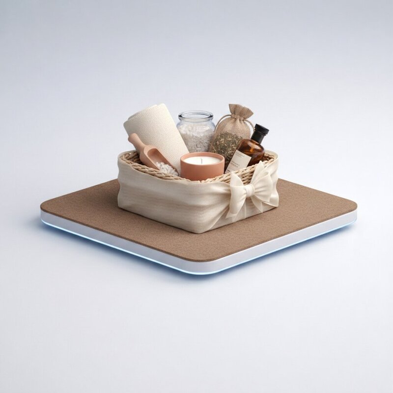 Cesta de regalo para spa en casa