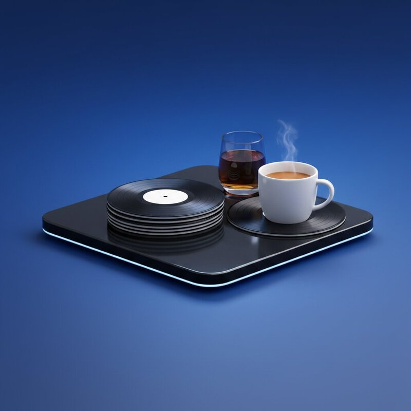"Vinyl" Drink Coaster Set