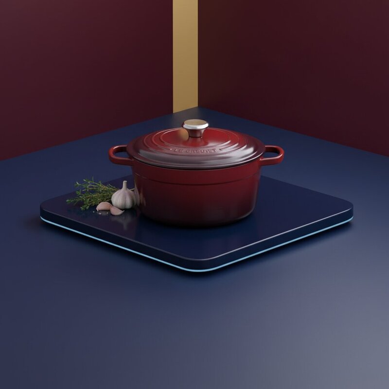 Тяжелая чугунная кастрюля-кокот