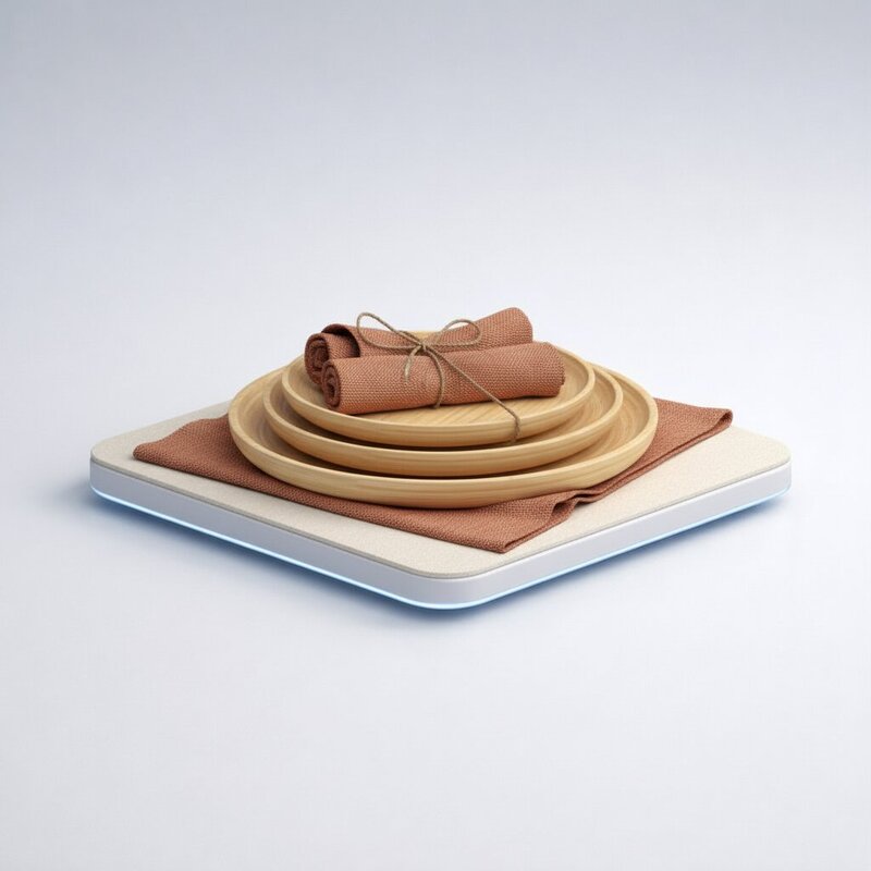 Набор бамбуковых тарелок