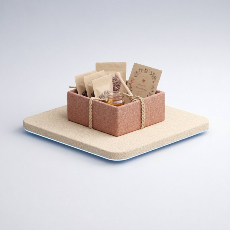 Caja regalo de té de hierbas y miel