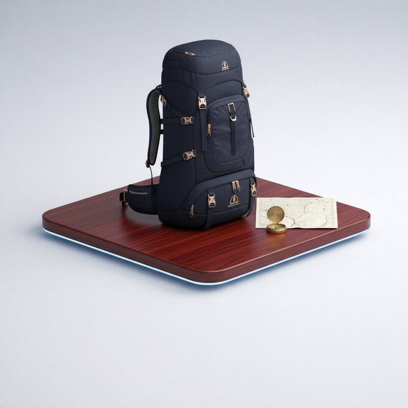 Туристический рюкзак объемом 40-50л.