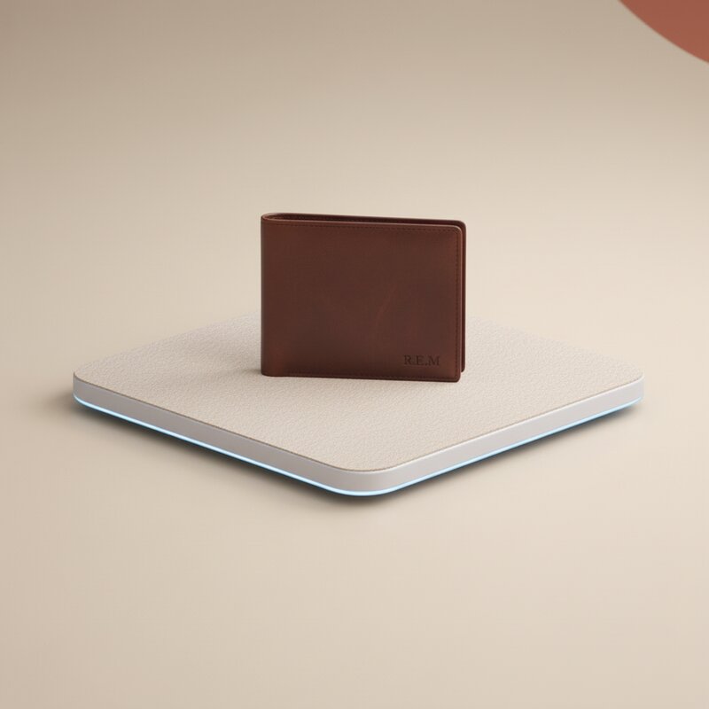 Personalized Leather Bifold Wallet
