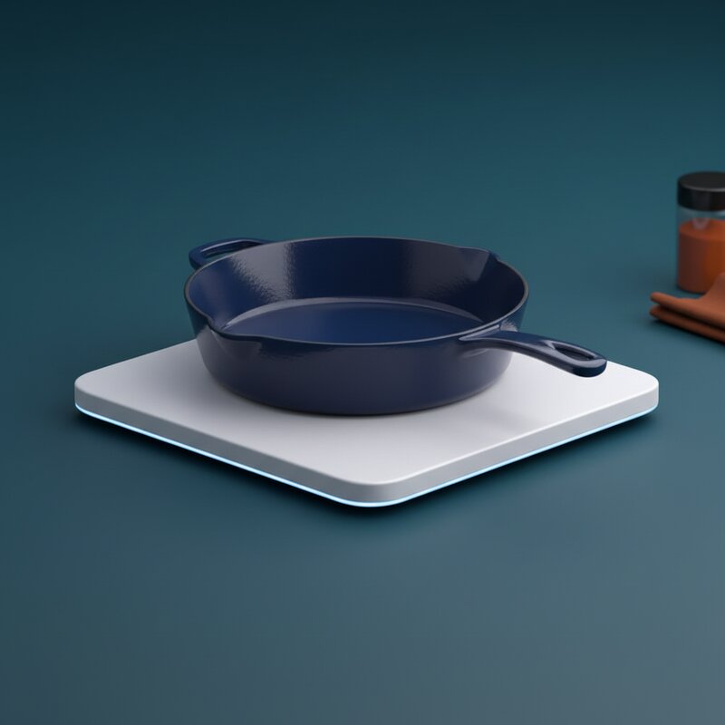 Чугунная сковорода с эмалью