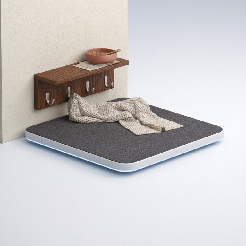 Wall-Mounted Key Holder with Shelf