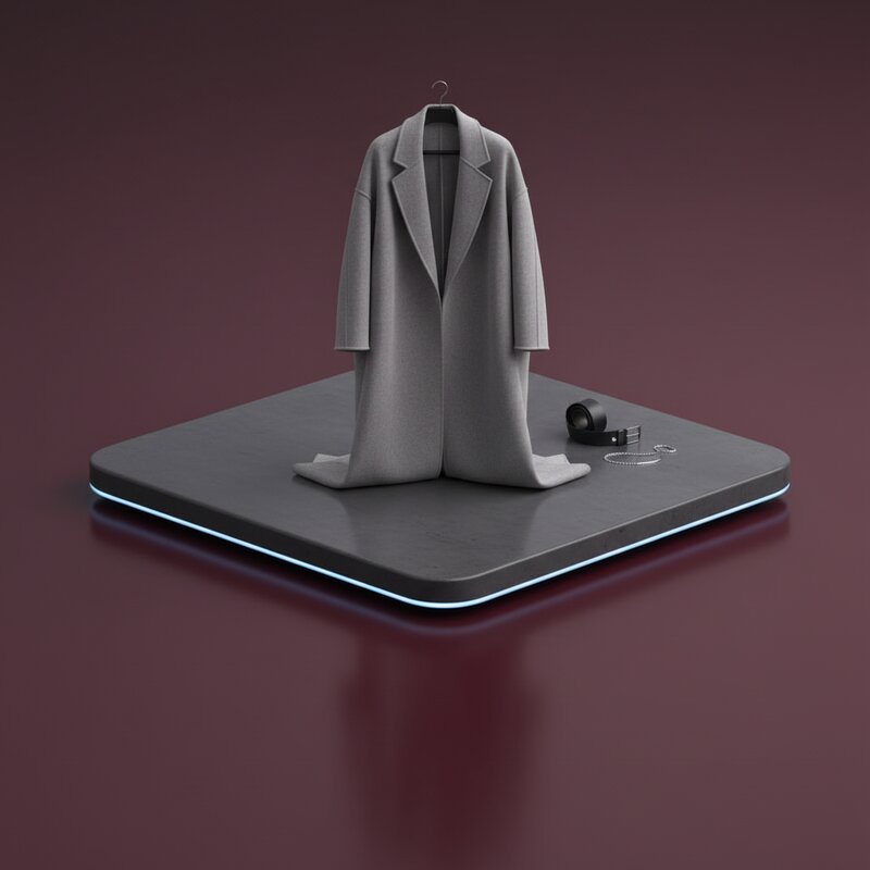 Шерстяное пальто в стиле оверсайз