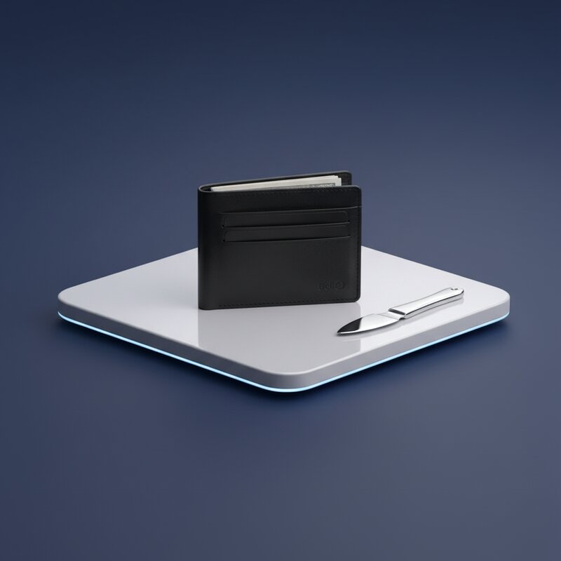 Кожаный кошелек с RFID-защитой