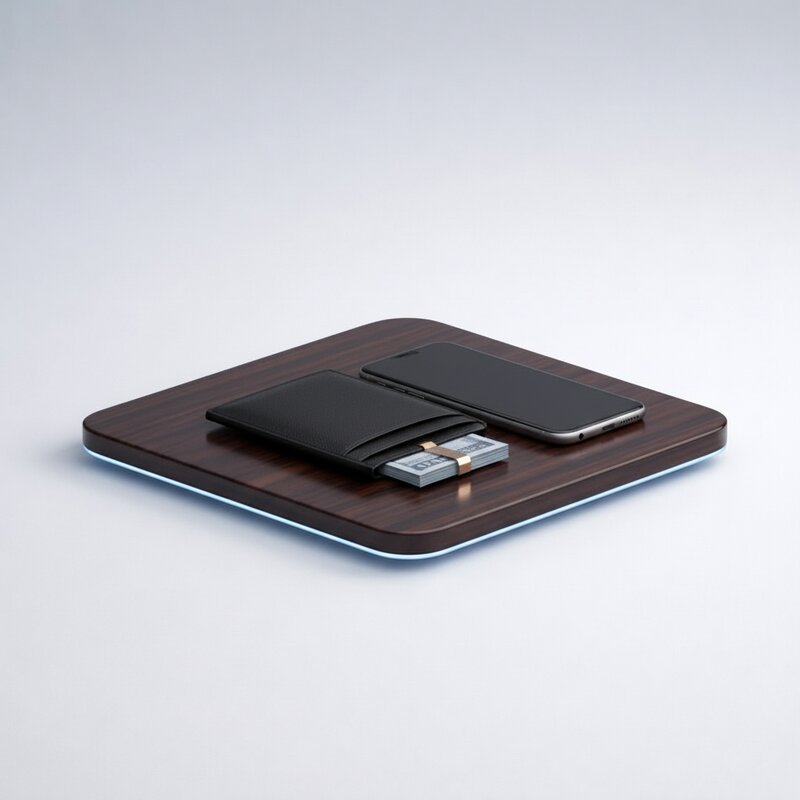 Тонкий кожаный картхолдер