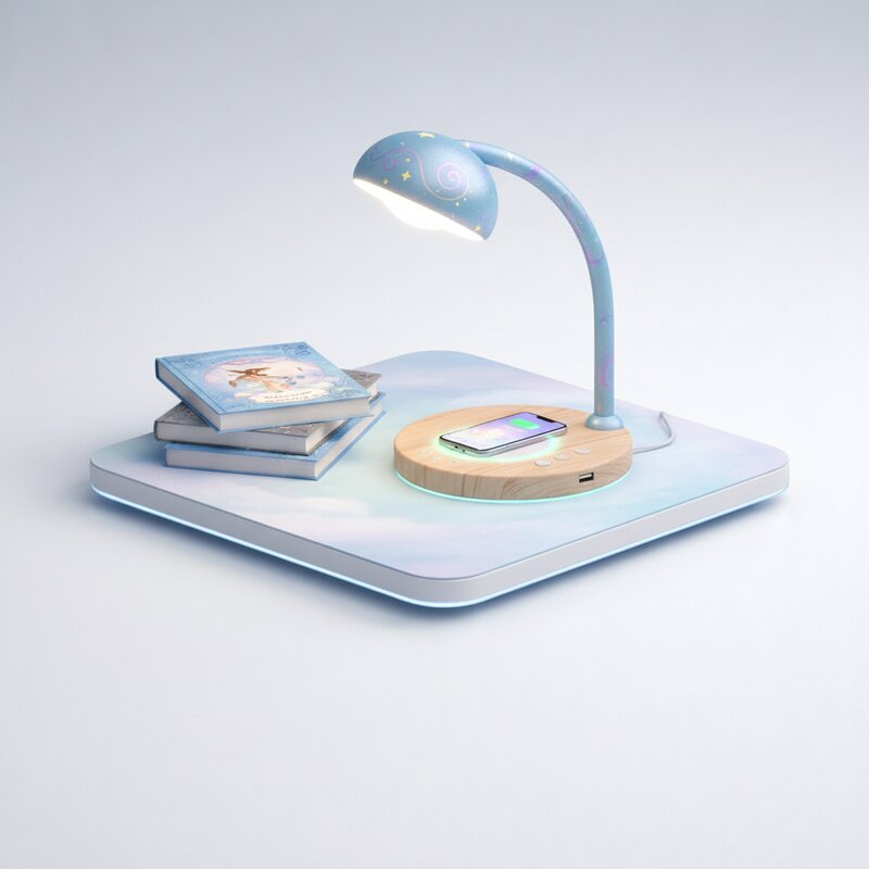 Lámpara de Escritorio LED con Carga Inalámbrica