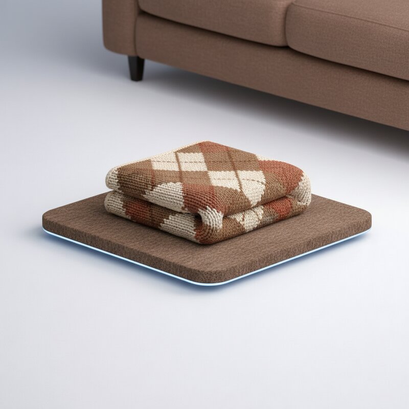 Manta de lana tejida a mano