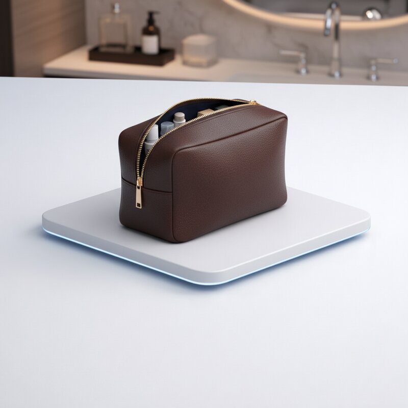 Leather Travel Toiletry Bag