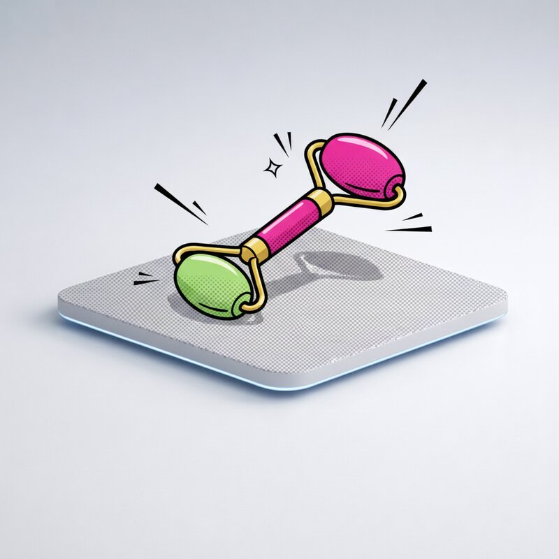 Rodillo de Masaje Facial de Cuarzo