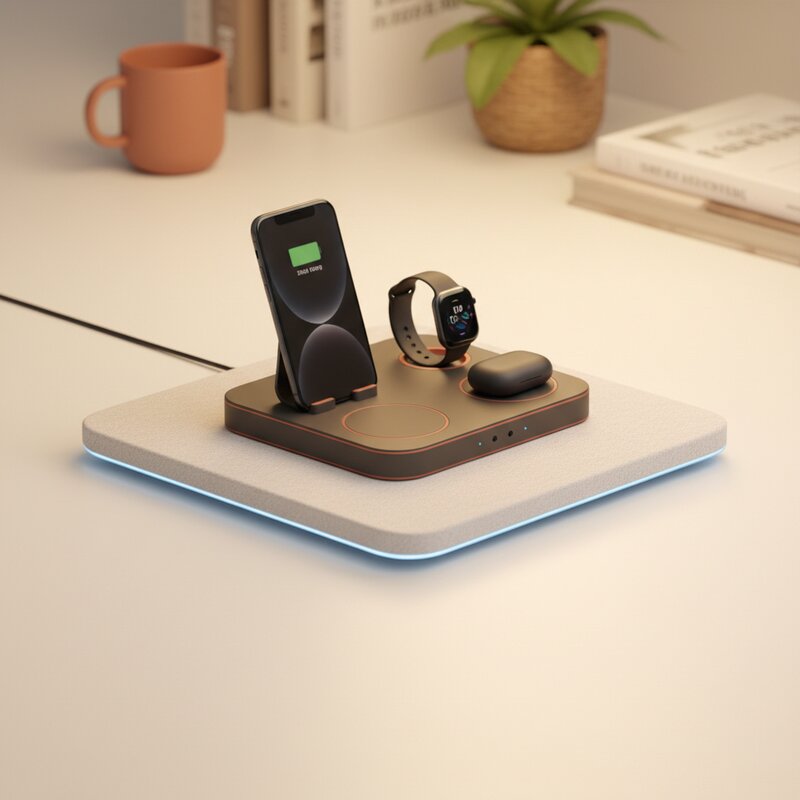Estación de Carga Inalámbrica 3 en 1