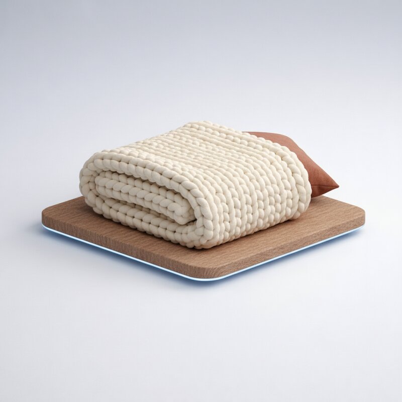 Manta de Lana Merino de Punto Grueso