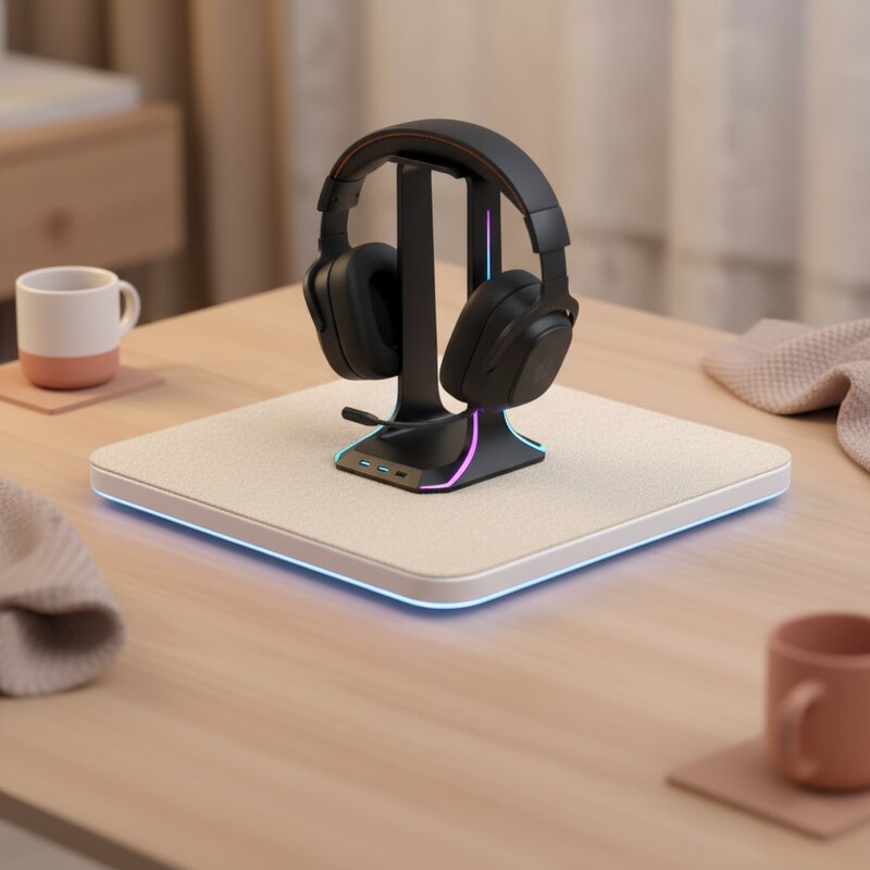 Подставка для игровых наушников с зарядкой