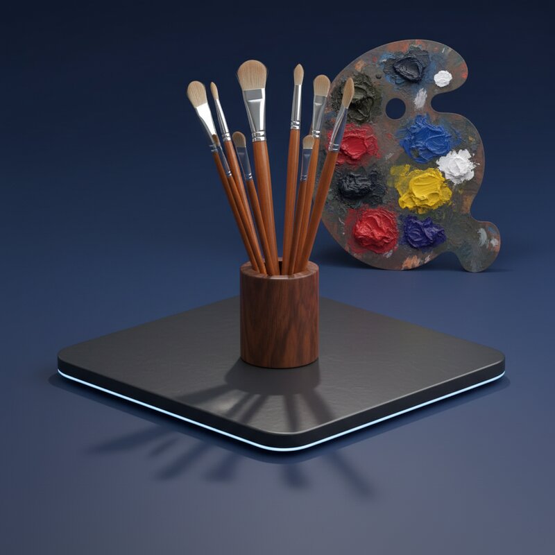 Набор кистей из натурального ворса